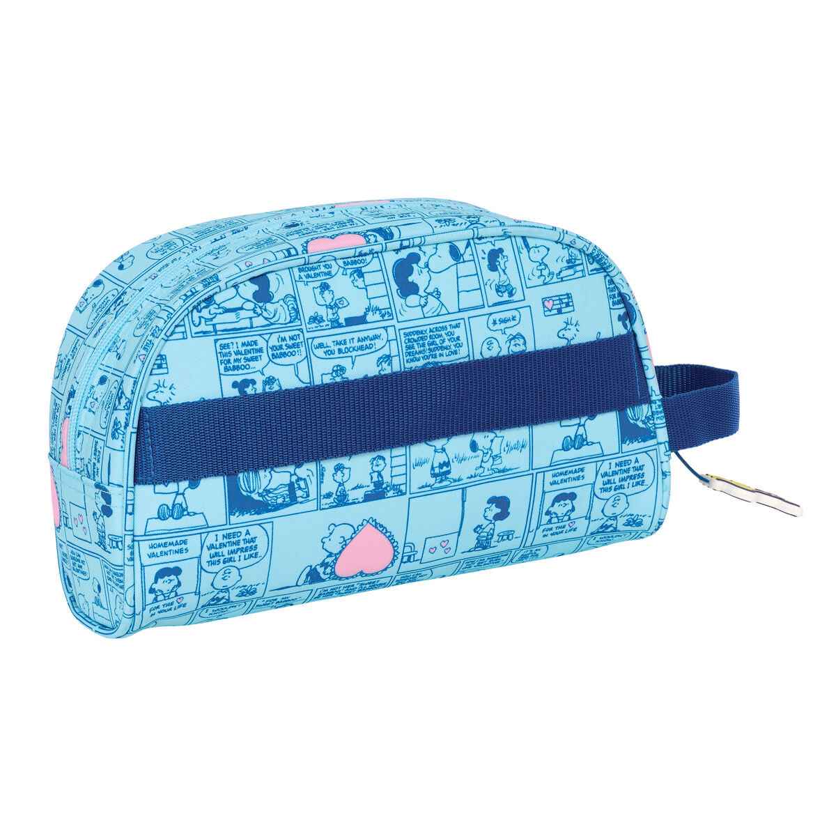 Nécessaire de Viagem Snoopy Love Azul Claro 26 x 16 x 9 cm