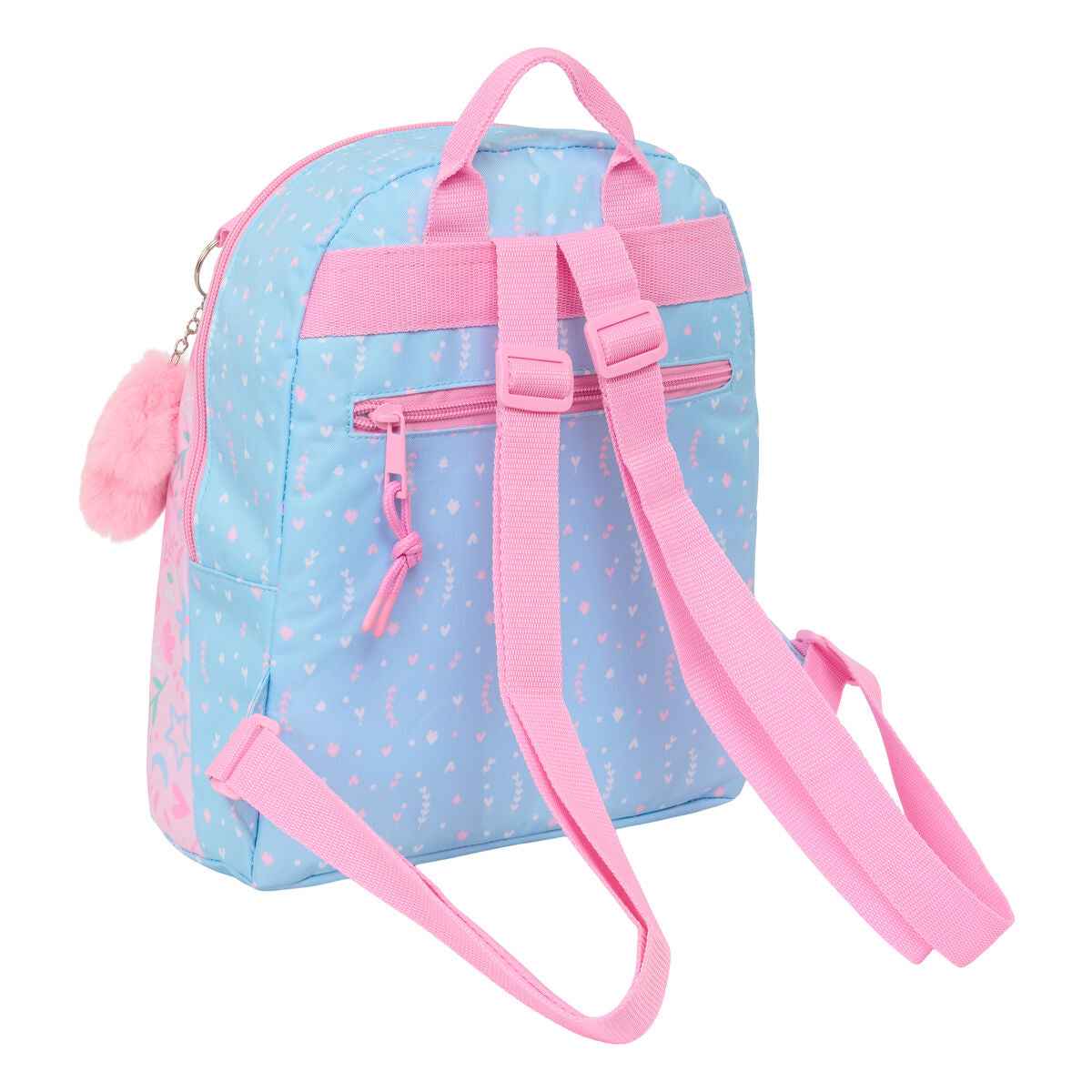 Mochila BlackFit8 Smile Cor de Rosa Azul Claro 25 x 30 x 13 cm Mini