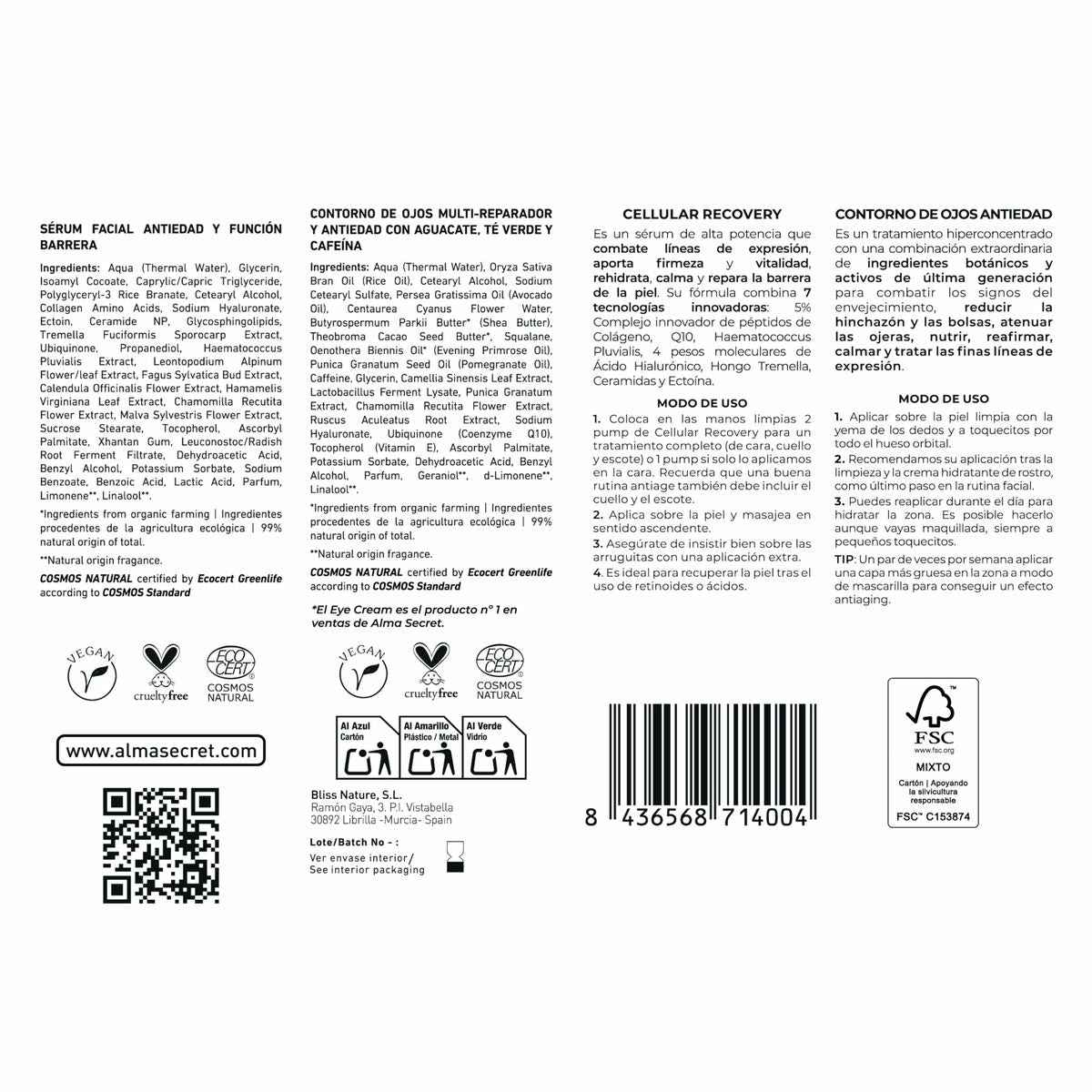 Conjunto de Maquilhagem Alma Secret FACIAL ALMA SECRET 2 Peças