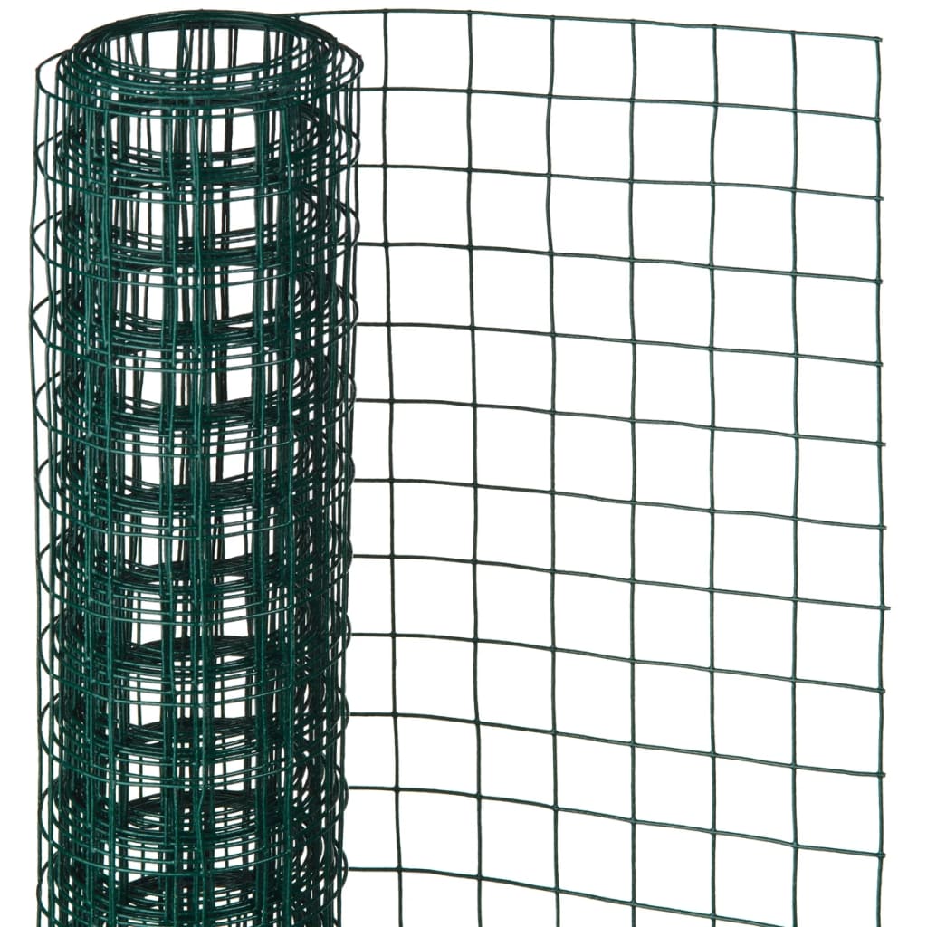 Nature Rede arame quadrada 0,5x2,5m 13mm aço revestido plástico verde