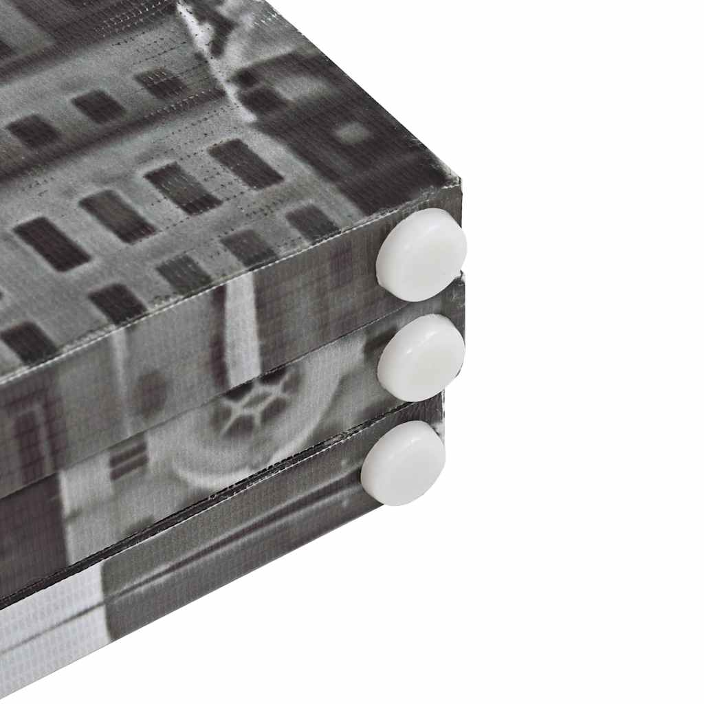 vidaXL Biombo dobrável Nova Iorque de dia 120x170 cm preto e branco