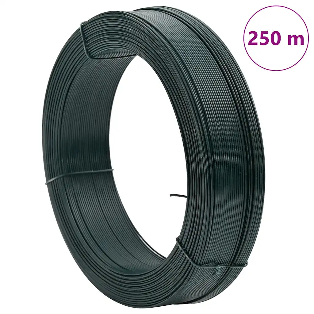 Arame para prender cerca 250 m 2,3/3,8 mm aço preto esverdeado