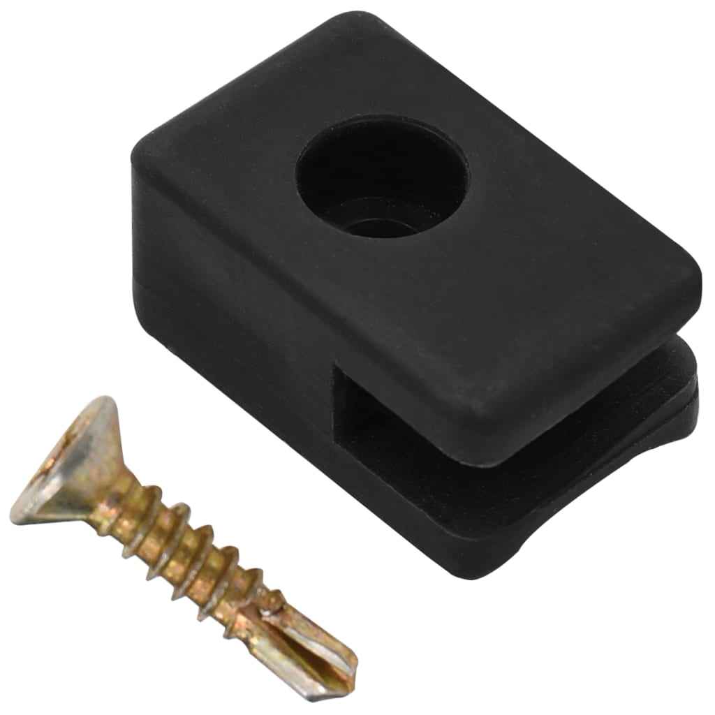 vidaXL Suporte arame cerca de jardim c/ parafuso 100 conj. antracite