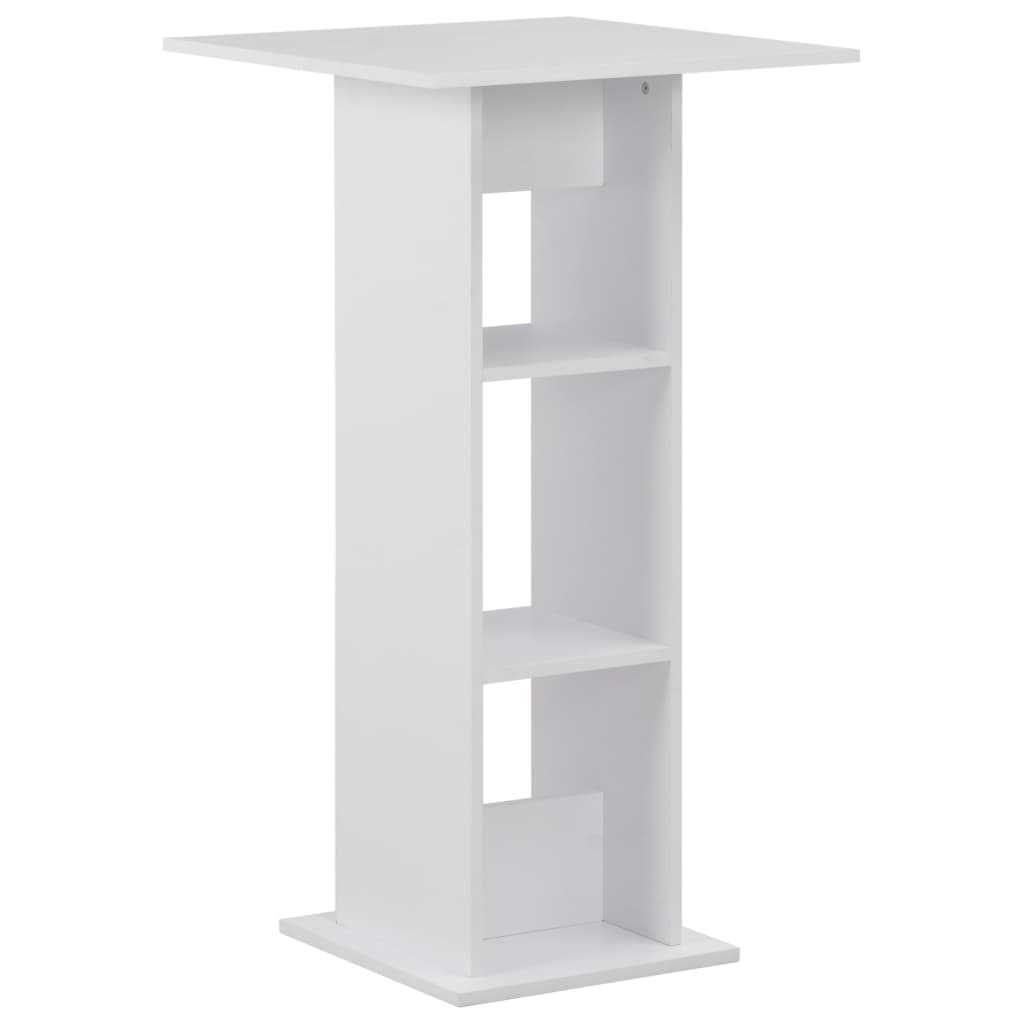 vidaXL Mesa de bar 60x60x110 cm branco