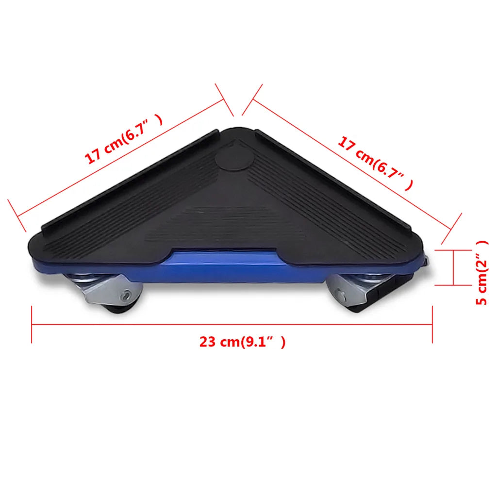 Conjunto de rodas e elevador para transporte de mobilias