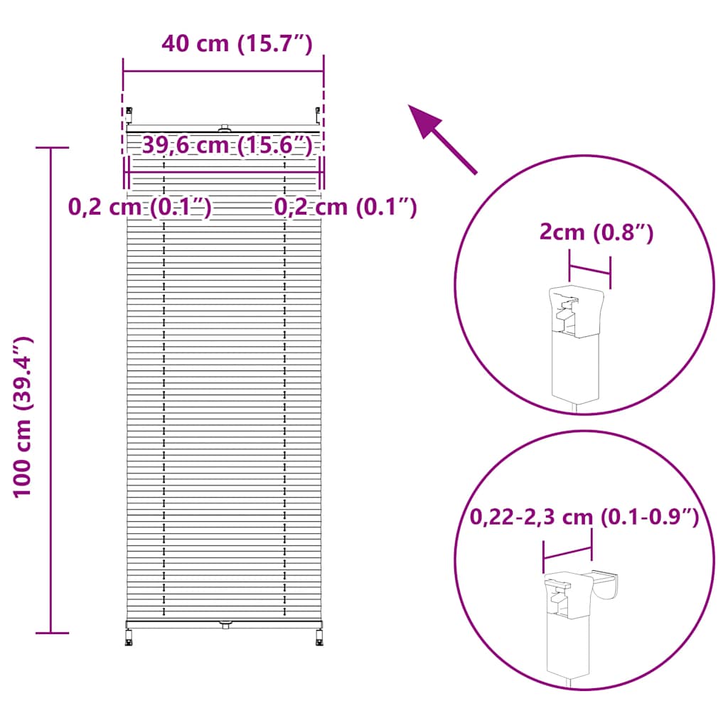 Persiana 40x100cm, Branca