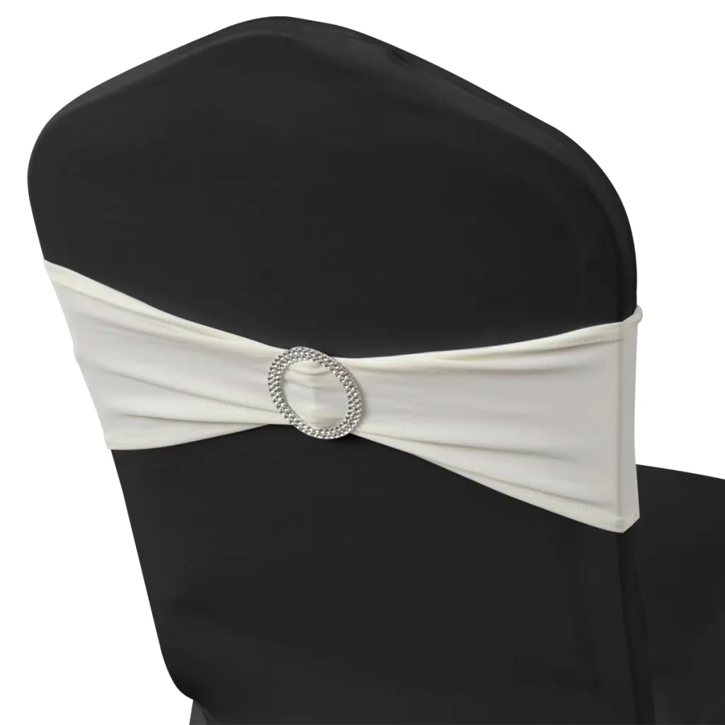 Banda decorativa para cadeira, elástico, em com fivela diamante