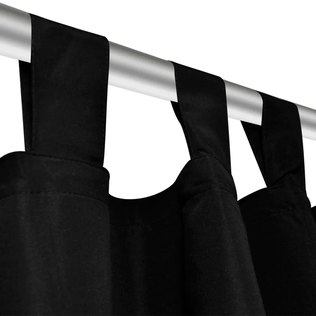 Cortinas de cetim com laços, 2 pcs, 140 x