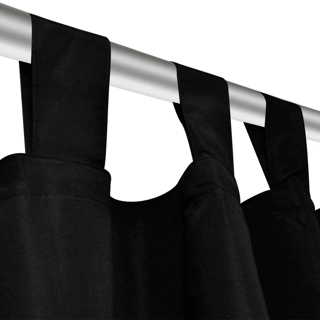 Cortinas de cetim com laços, 2 pcs, 140 x