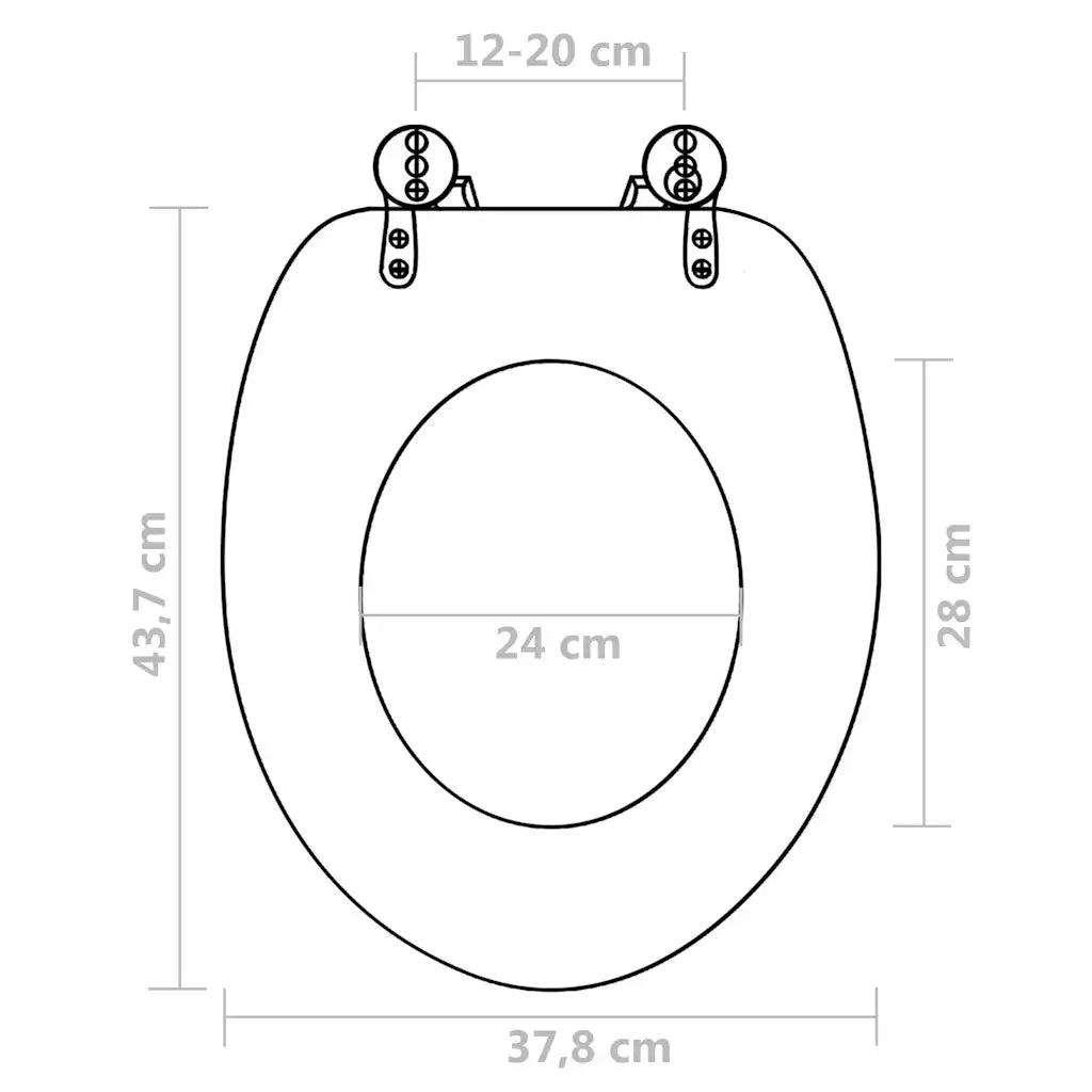Tampa de sanita de MDF, design gota de água