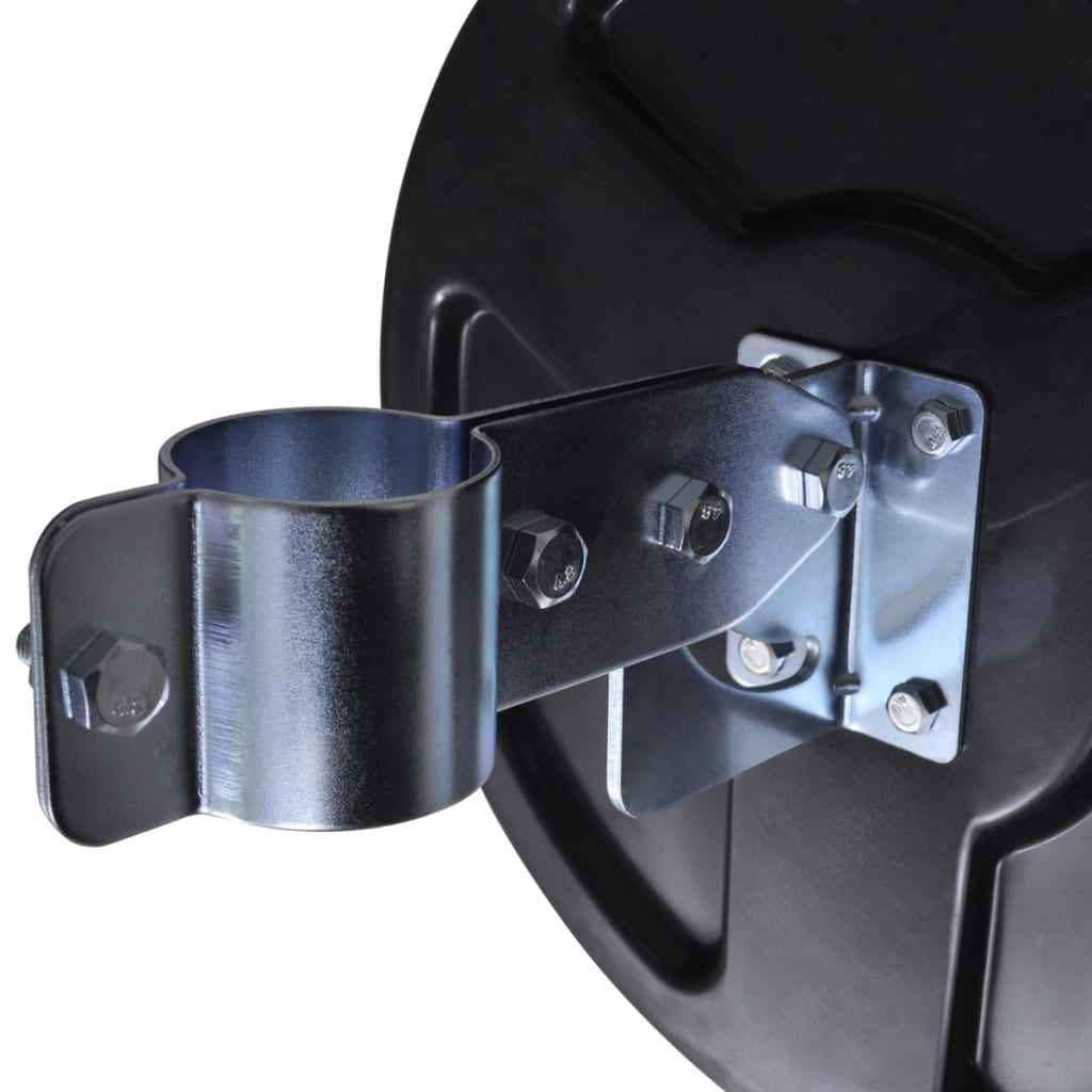 vidaXL Espelho de trânsito p/ exterior Convex 30cm plástico preto