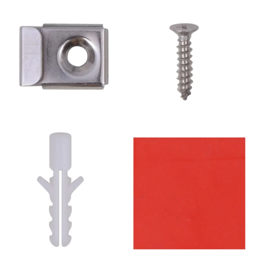 vidaXL Espelho de azulejos de vidro sem moldura 8 pcs 20,5 cm