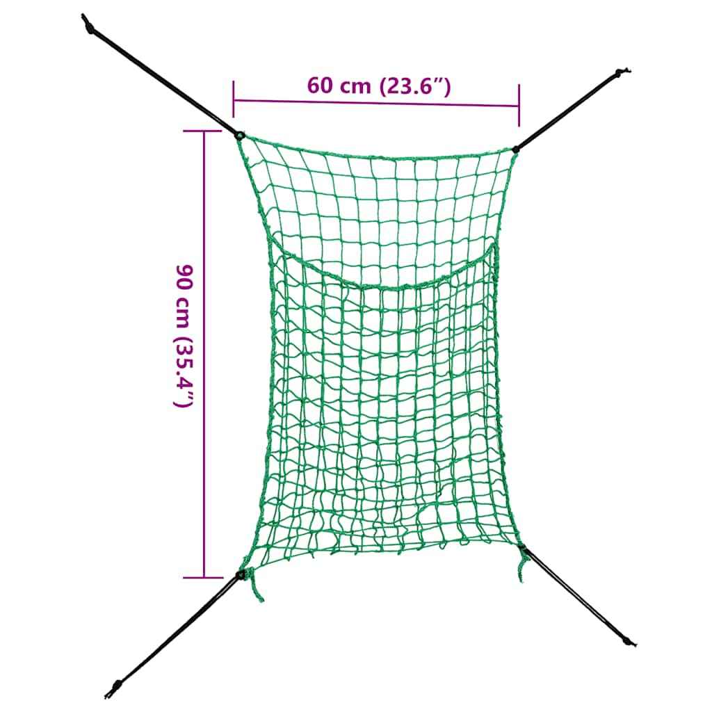 vidaXL Redes para feno retangular PP 2 pcs 0,9x1 m