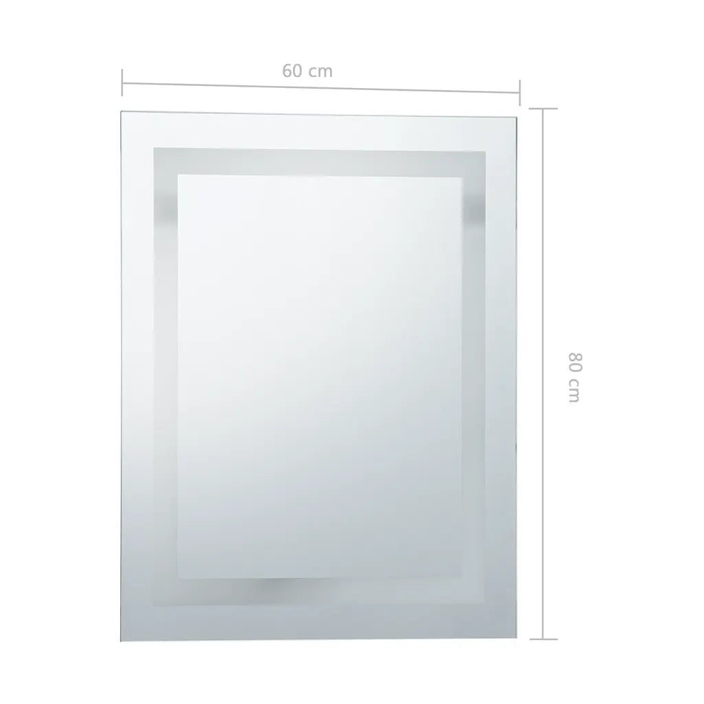 Espelho casa de banho LED c/ sensor tátil 60x80 cm