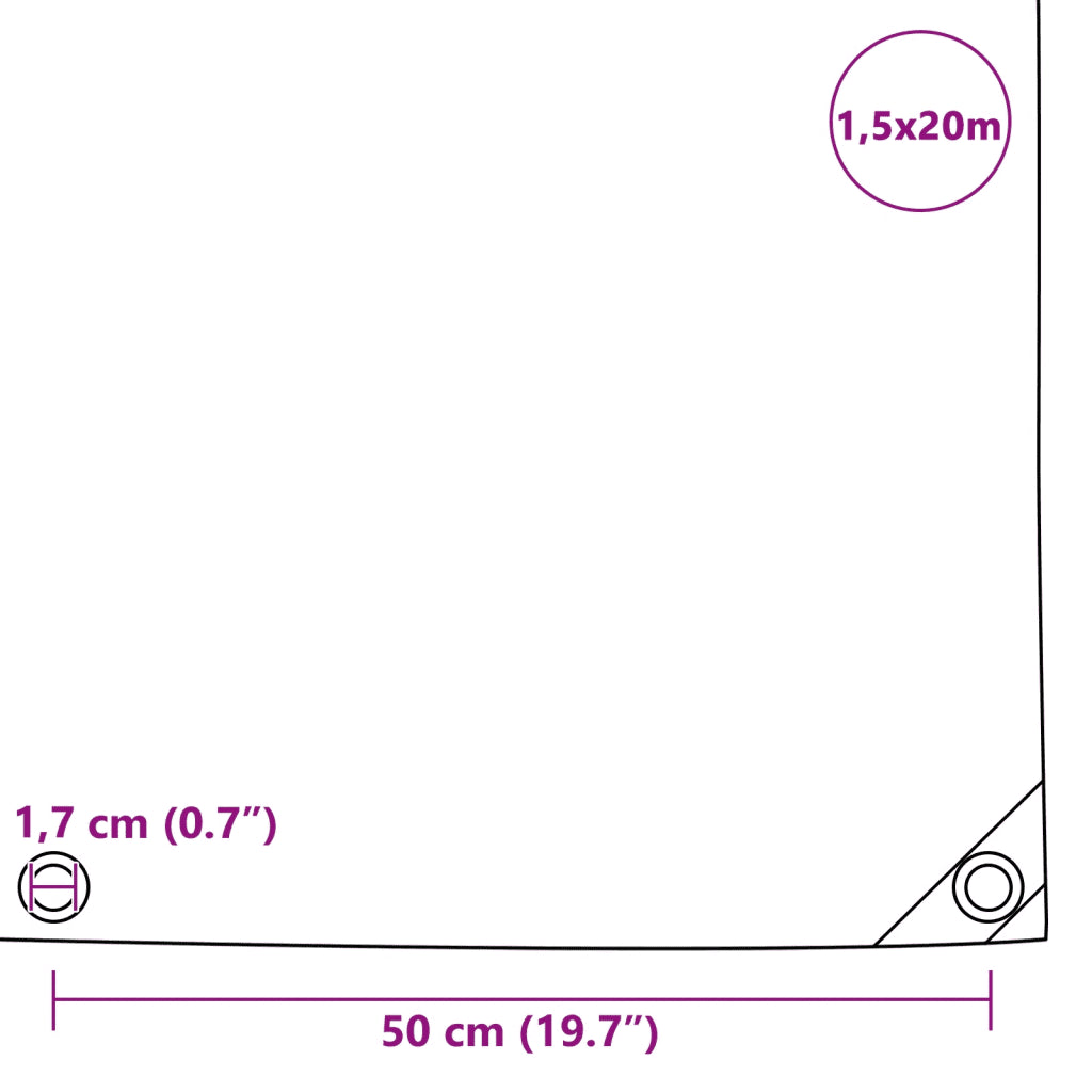 Lona 650 g/m² 1,5x20 m
