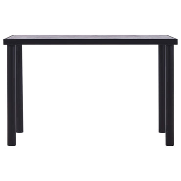 vidaXL Mesa de jantar 120x60x75 cm MDF preto e cinzento cimento