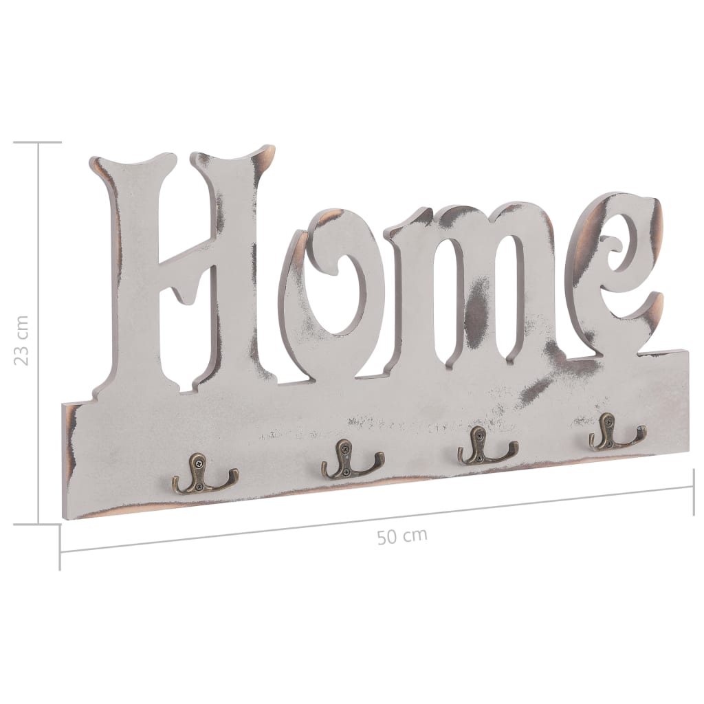 vidaXL Cabide de parede HOME 50x23 cm