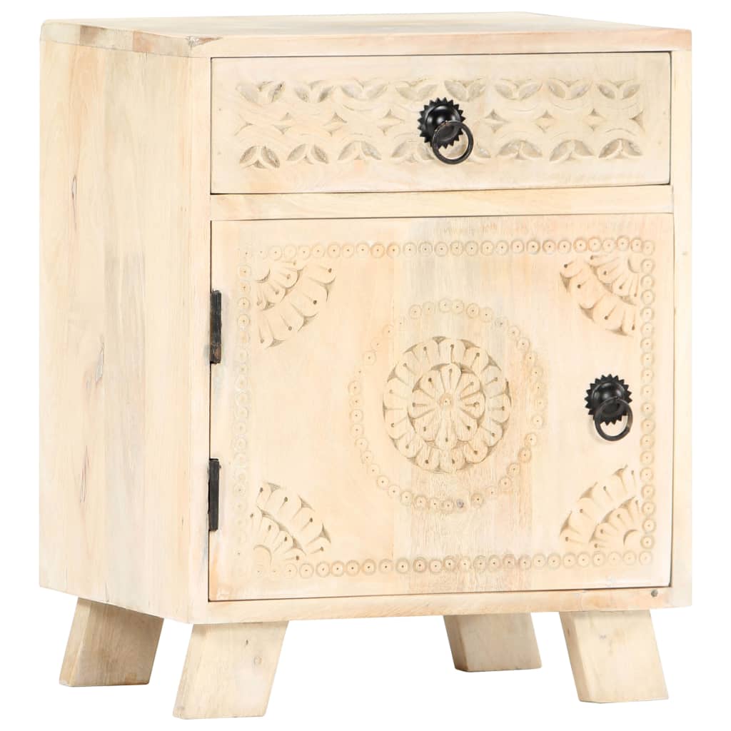 vidaXL Mesa de cabeceira 40x30x50 cm madeira de mangueira maciça