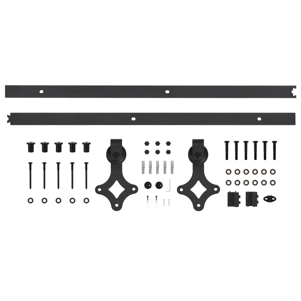 Kit de ferragens para porta deslizante SKIEN aço preto