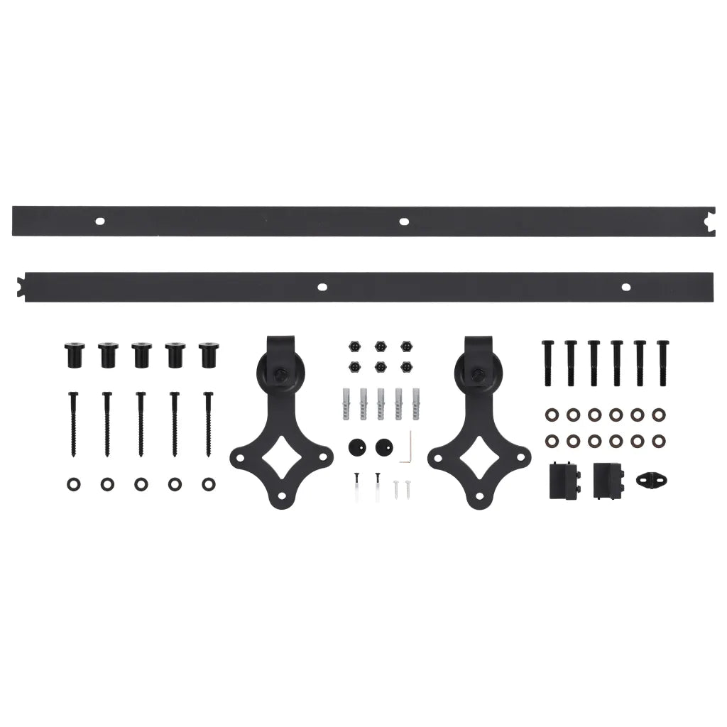 Kit de ferragens para porta deslizante SKIEN aço preto