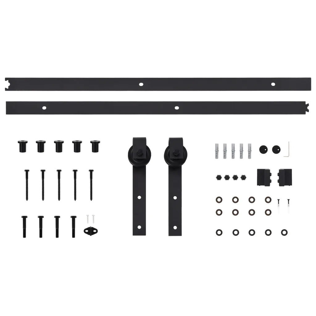 Kit de ferragens para porta deslizante SKIEN aço preto