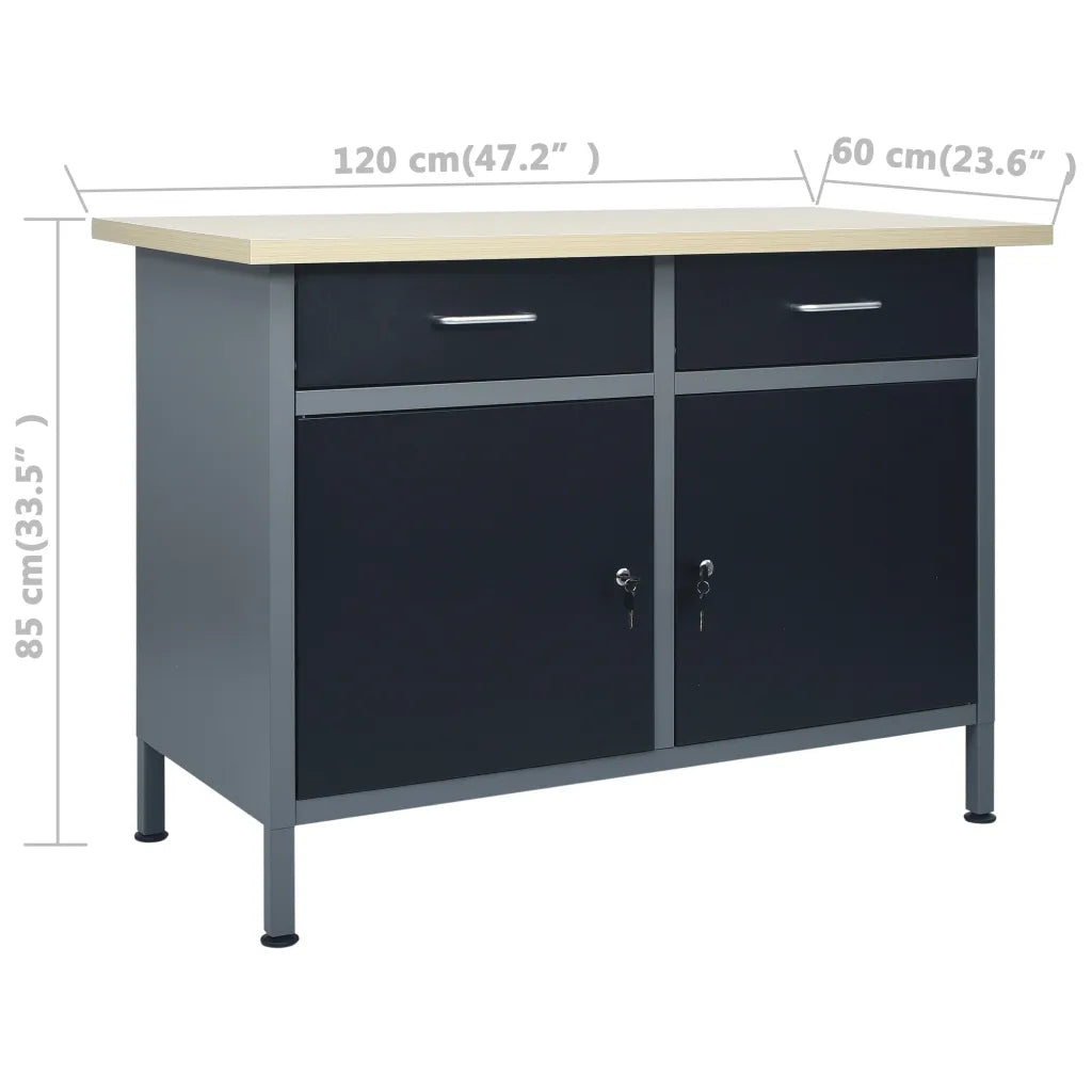 Bancada de trabalho 120x60x85 cm aço