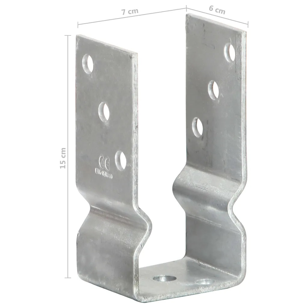Âncoras de vedação 6 pcs 7x6x15 cm aço galvanizado prateado