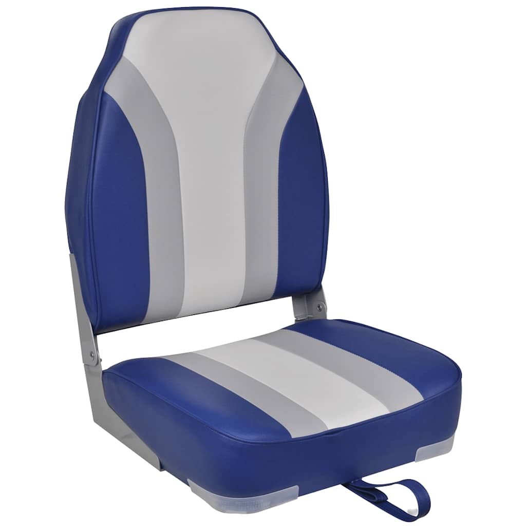 Cadeiras para barco dobráveis 2 pcs com encosto alto