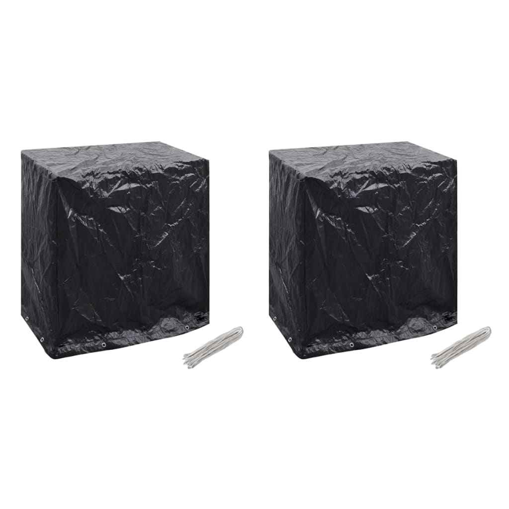 vidaXL Capas mobiliário jardim 2 pcs mesa ténis 8 ilhós 160x55x182 cm