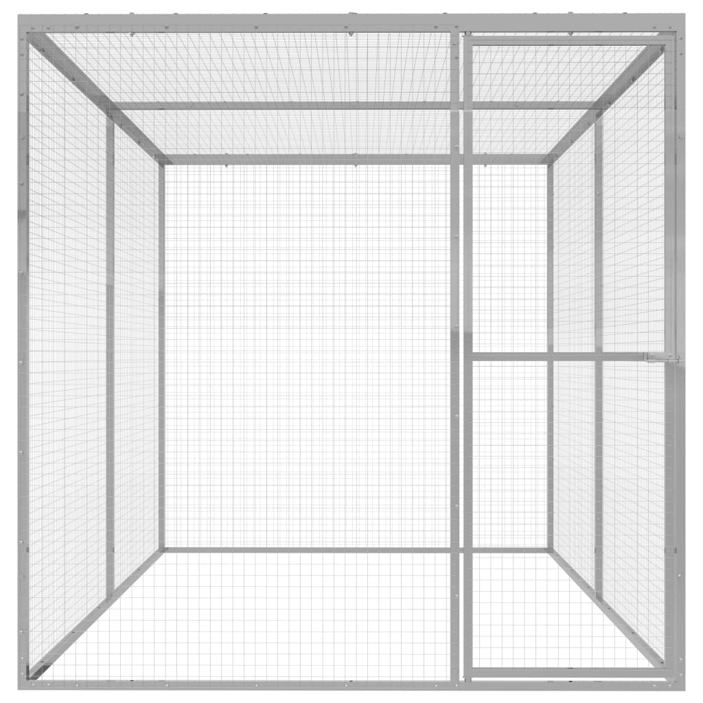 Jaula para gatos 3x1,5x1,5 m aço galvanizado