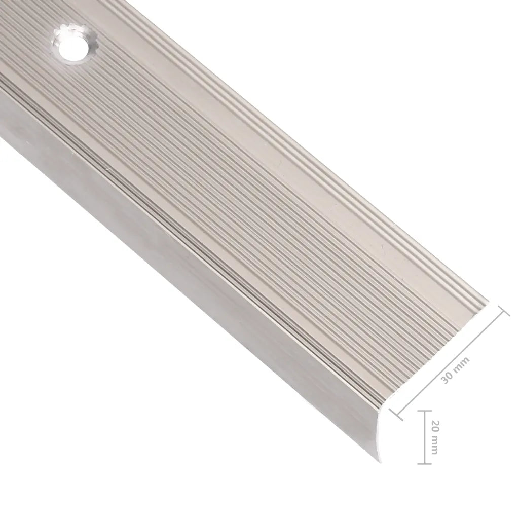 Perfil p/ escada em forma de L 5 pcs alumínio 90 cm champanhe
