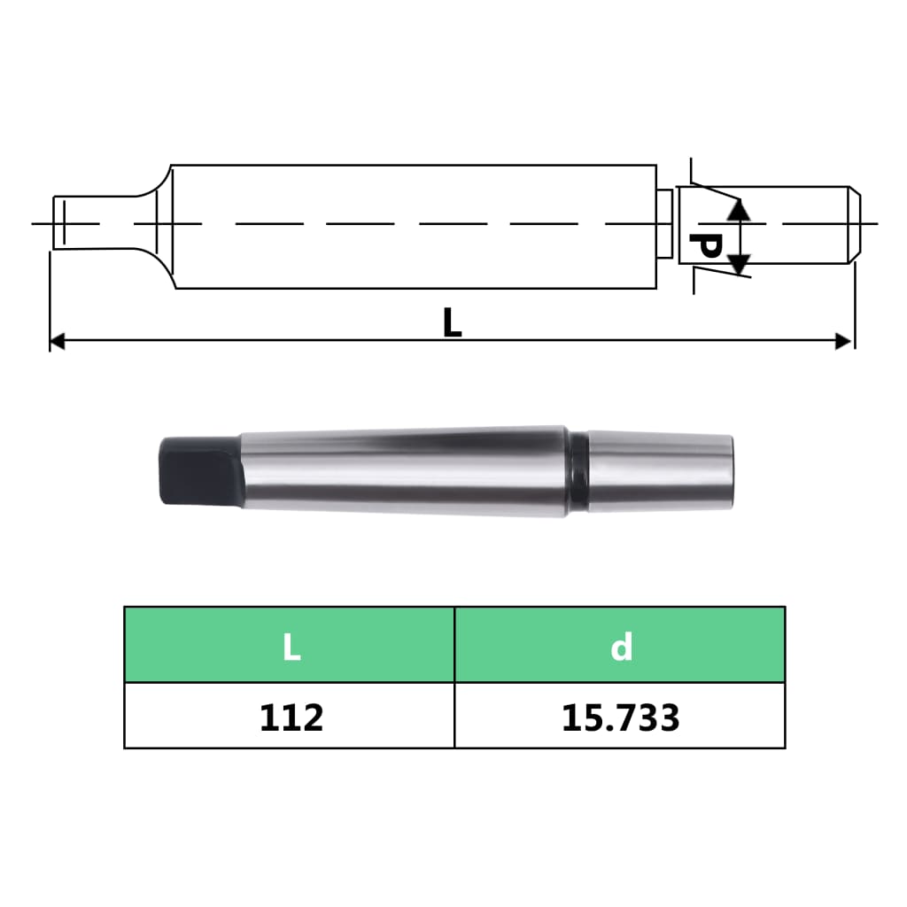 vidaXL Porta-brocas de libertação rápida MT2-B16 13 mm de aperto
