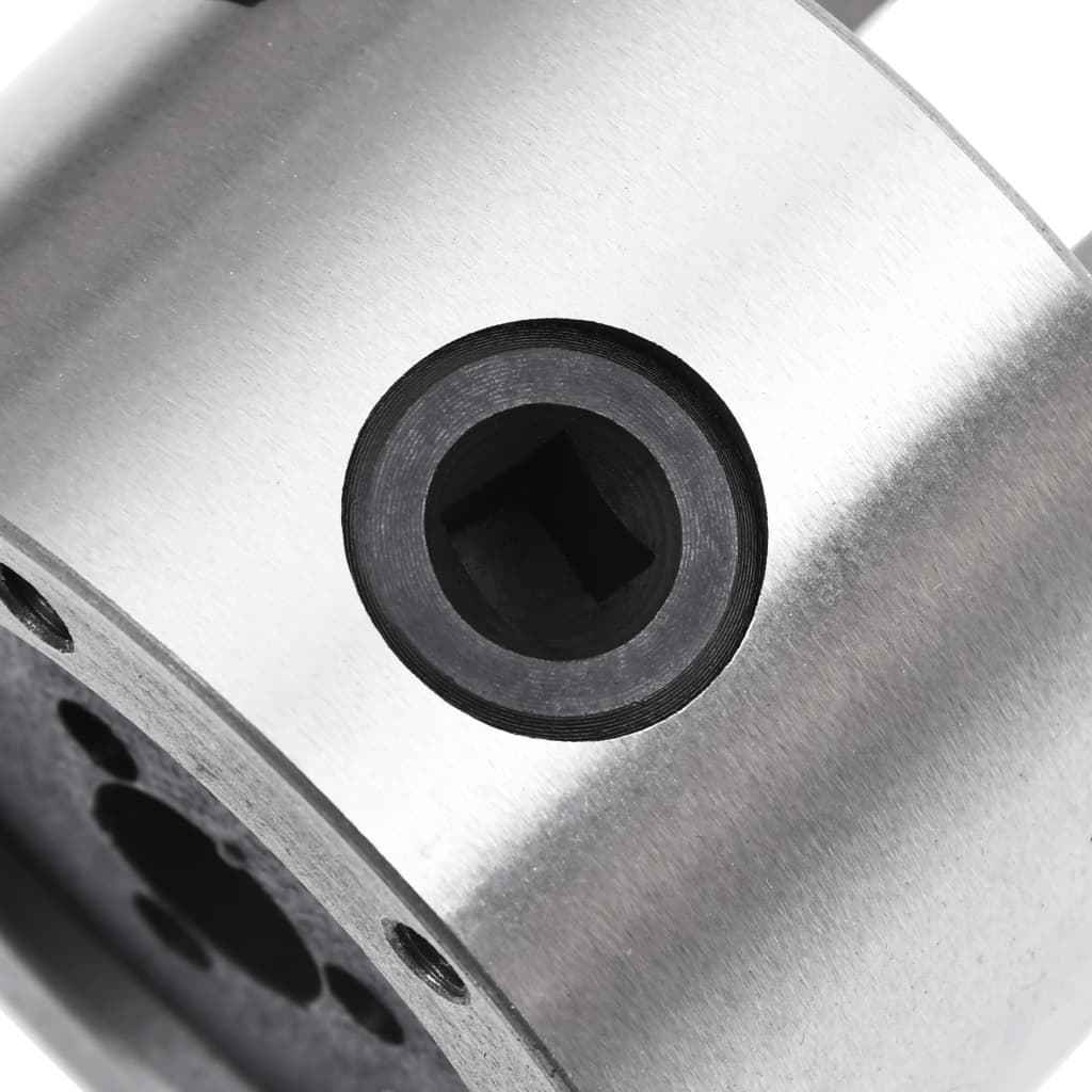 vidaXL Bucha de torno autocentrante com 3 grampos 80 mm aço