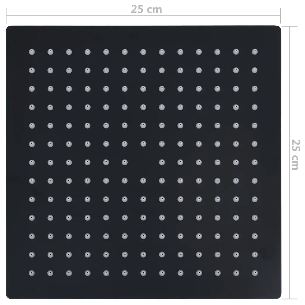 Cabeça de chuveiro quadrada 25x25 cm aço inoxidável