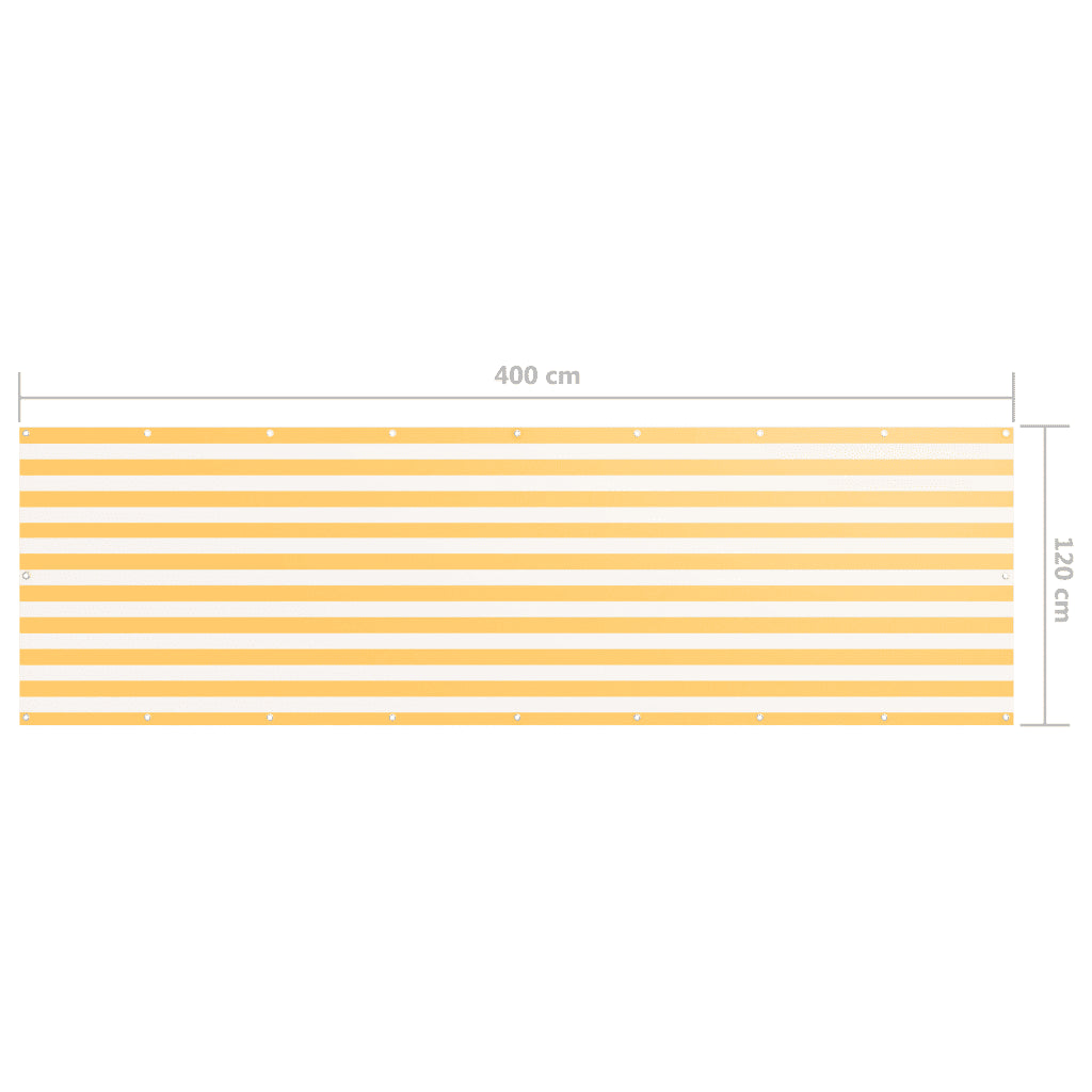 Tela de varanda 120x400 cm tecido Oxford branco e