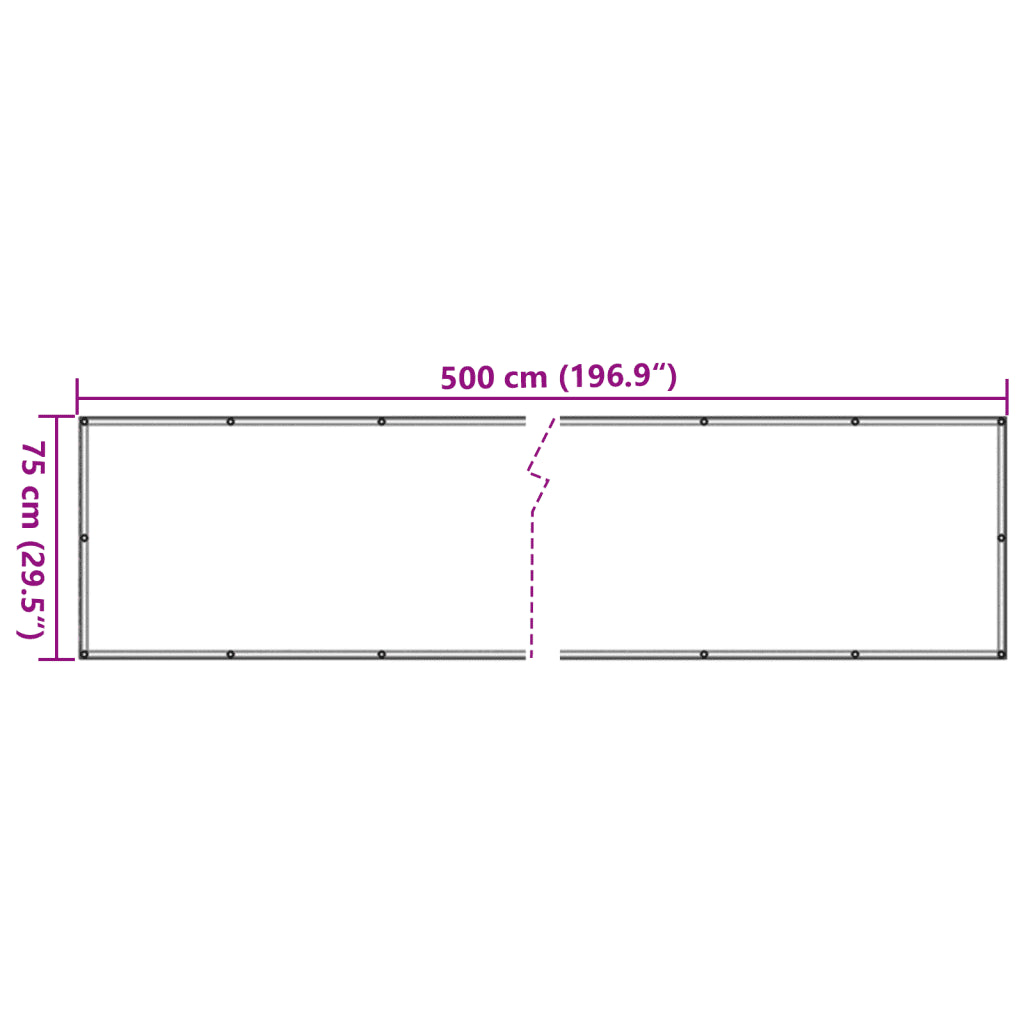 Tela de varanda 75x500 cm tecido Oxford