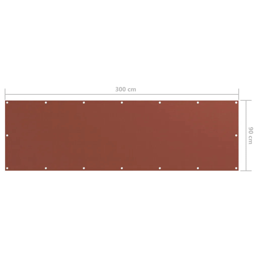 Tela de varanda 90x300 cm tecido Oxford terracota
