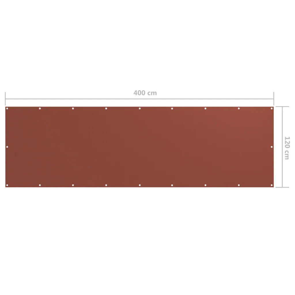Tela de varanda 120x400 cm tecido Oxford terracota