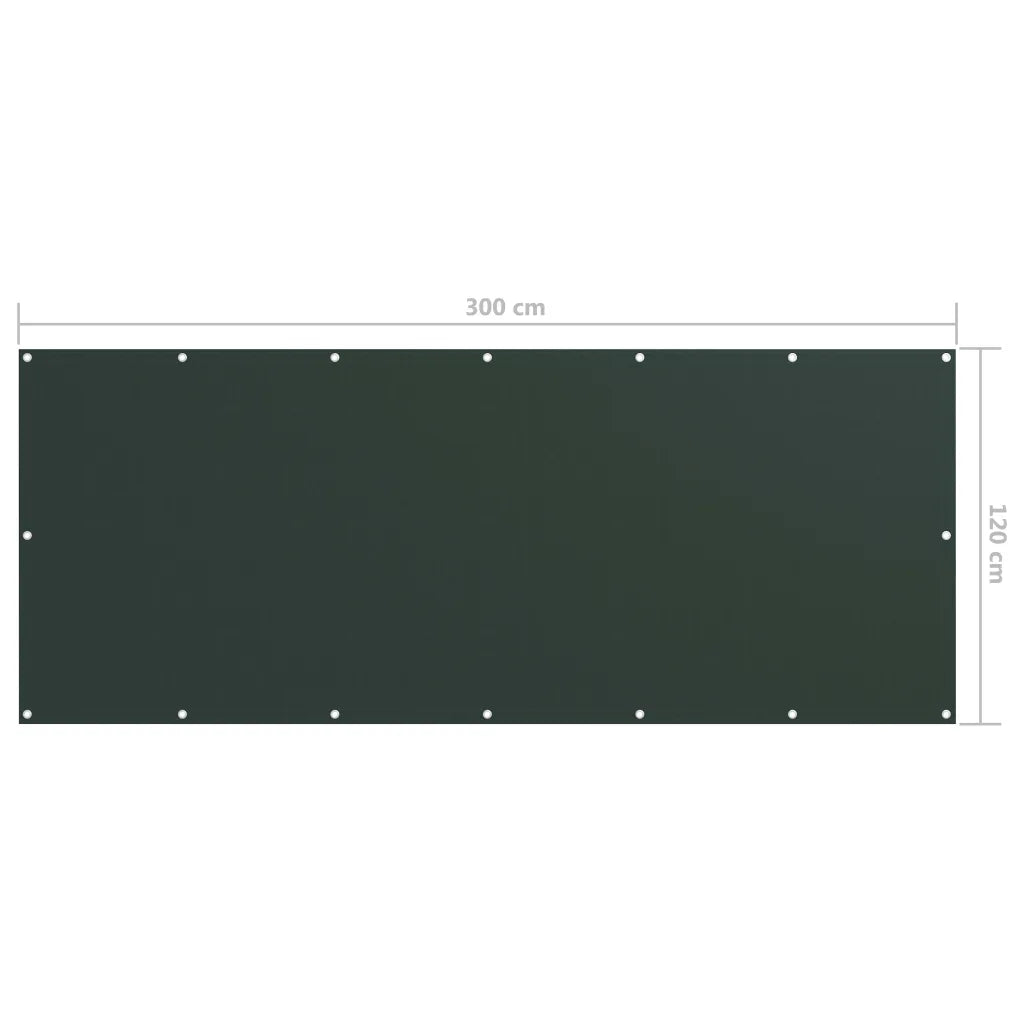 Tela de varanda 120x300 cm tecido Oxford -escuro