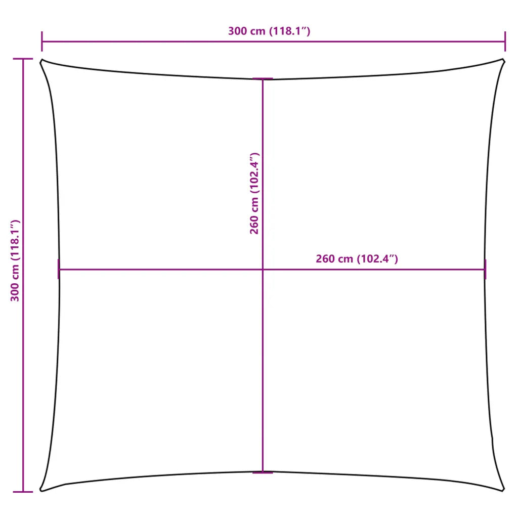 Para-sol estilo vela tecido oxford quadrado 3x3 m -escuro