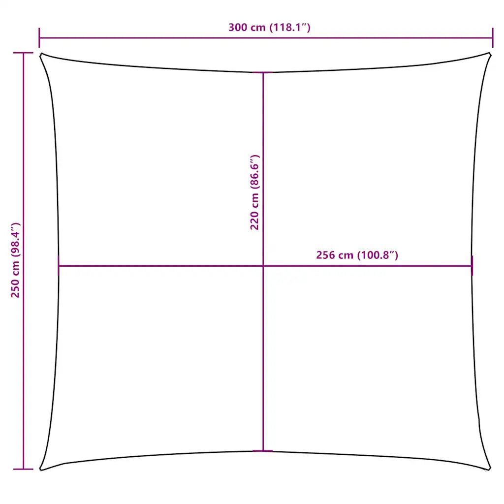 Para-sol estilo vela tecido oxford retangular 2,5x3 m
