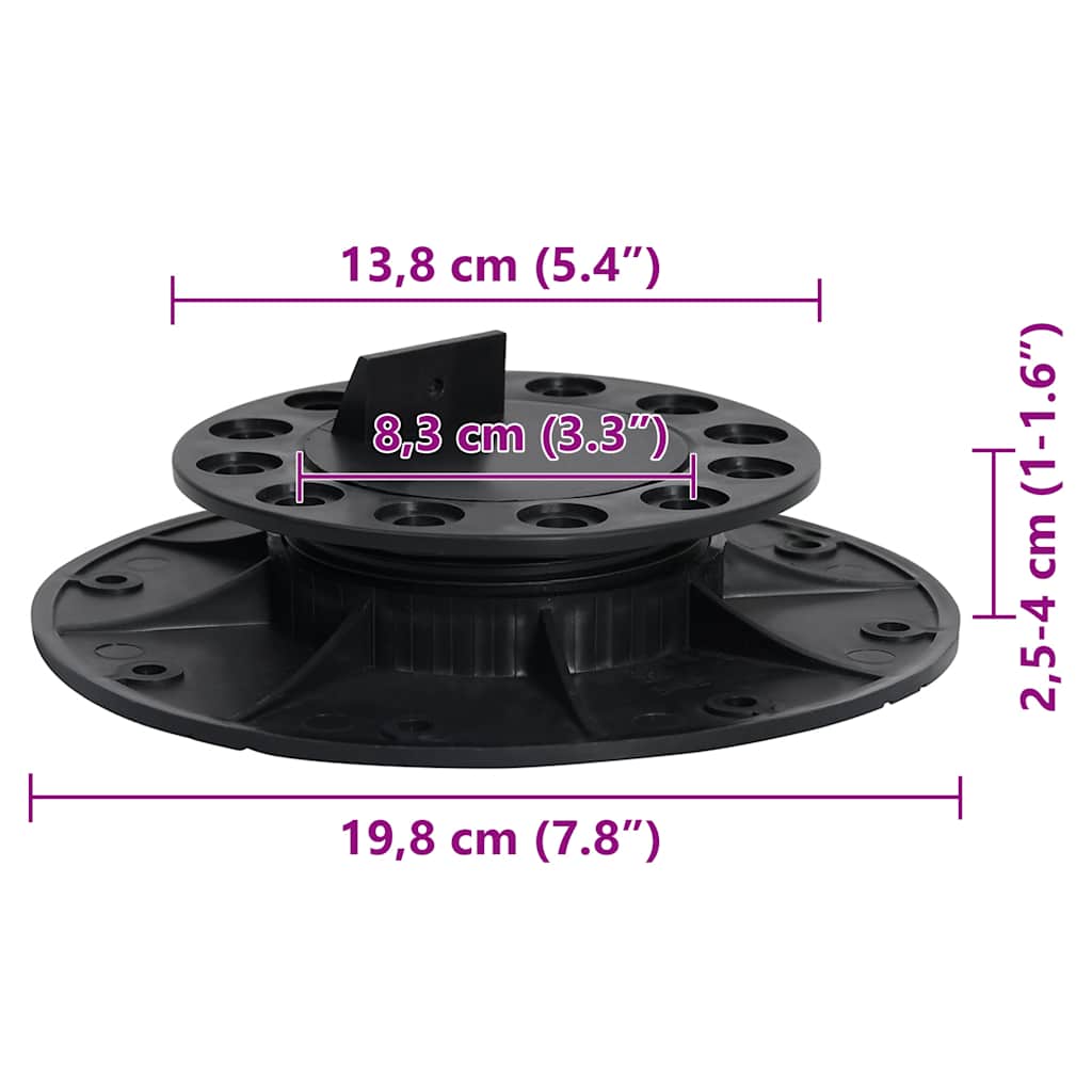 vidaXL Pés ajustáveis para pavimento 10 pcs 25-40 mm