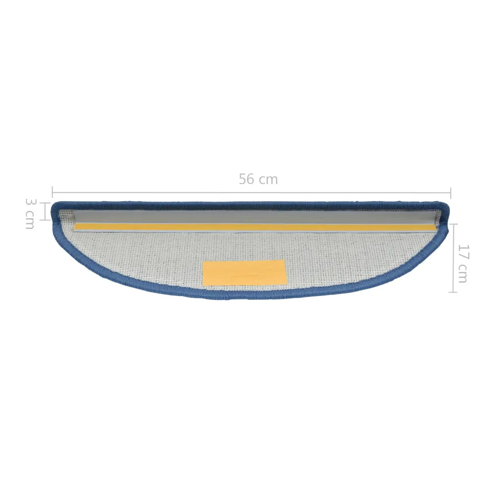 Tapetes de escada 10 peças 56x17x3 cm semicircular