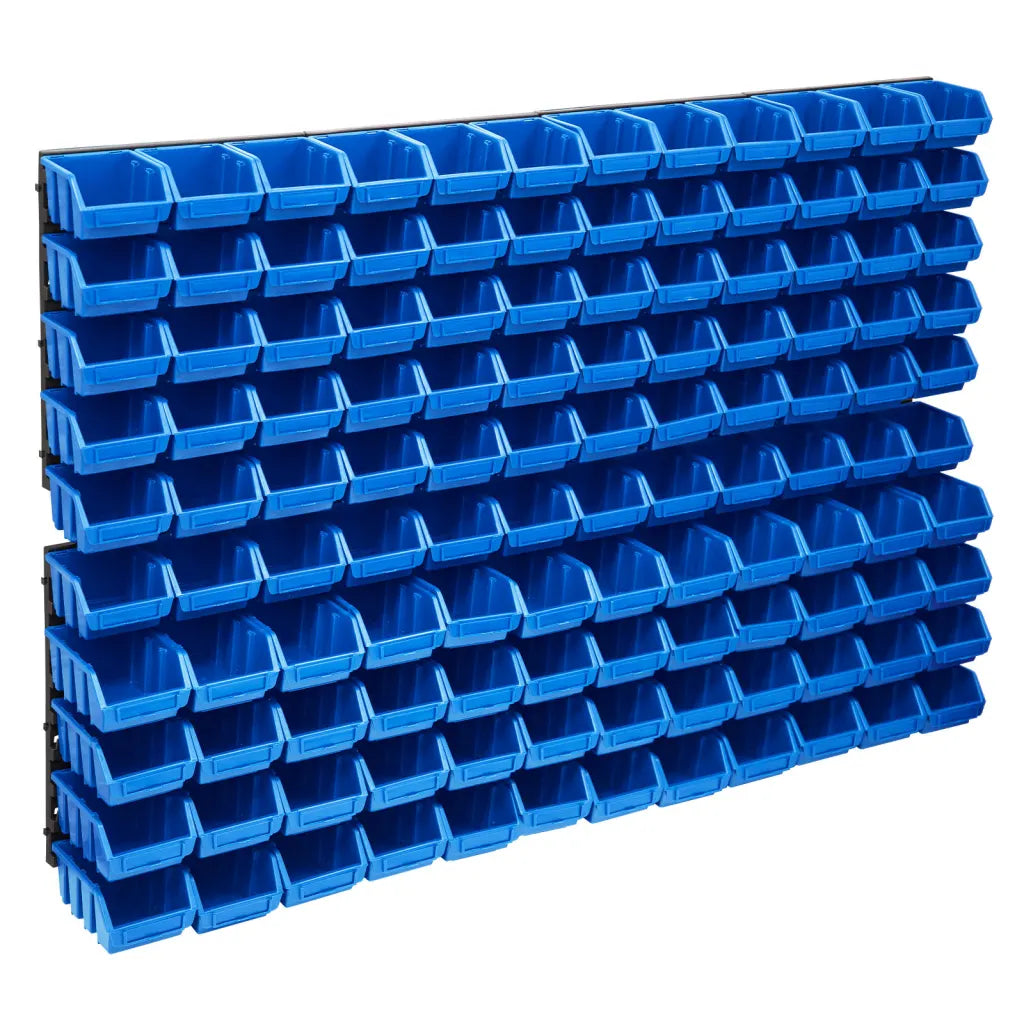 128 pcs Kit caixas arrumação com painéis de parede e preto
