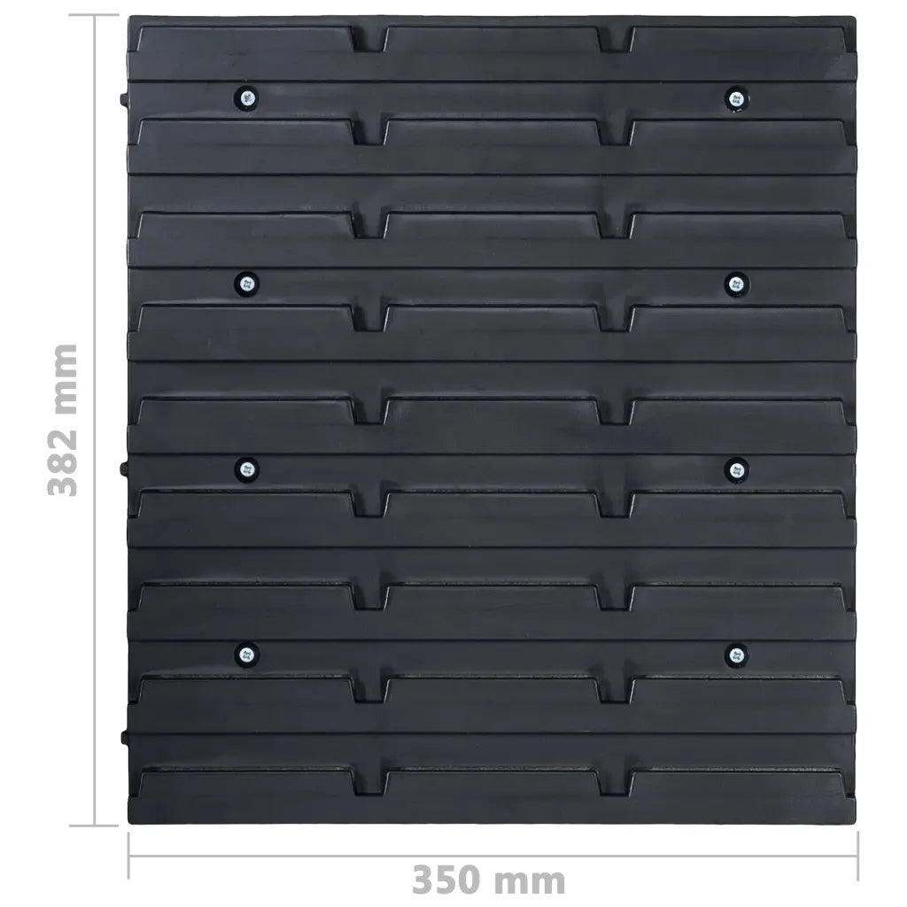 128 pcs Kit caixas arrumação com painéis de parede e preto
