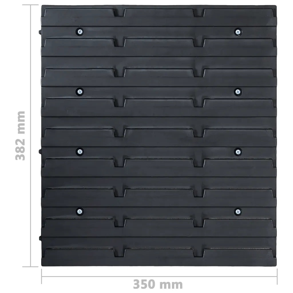 71 pcs Kit de arrumação com painéis de parede e preto