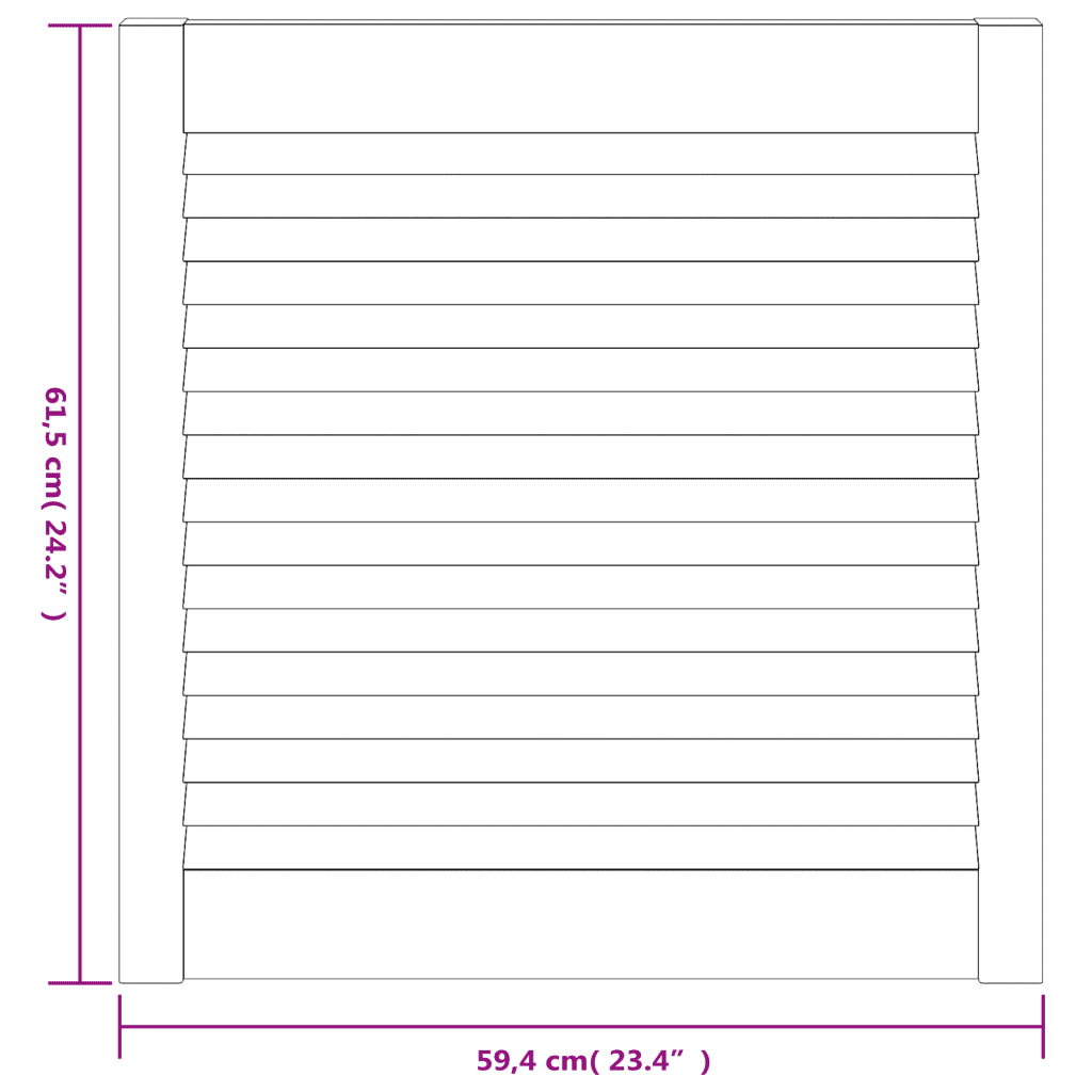 Portas de armário 2 pcs com design de persiana pinho maciço