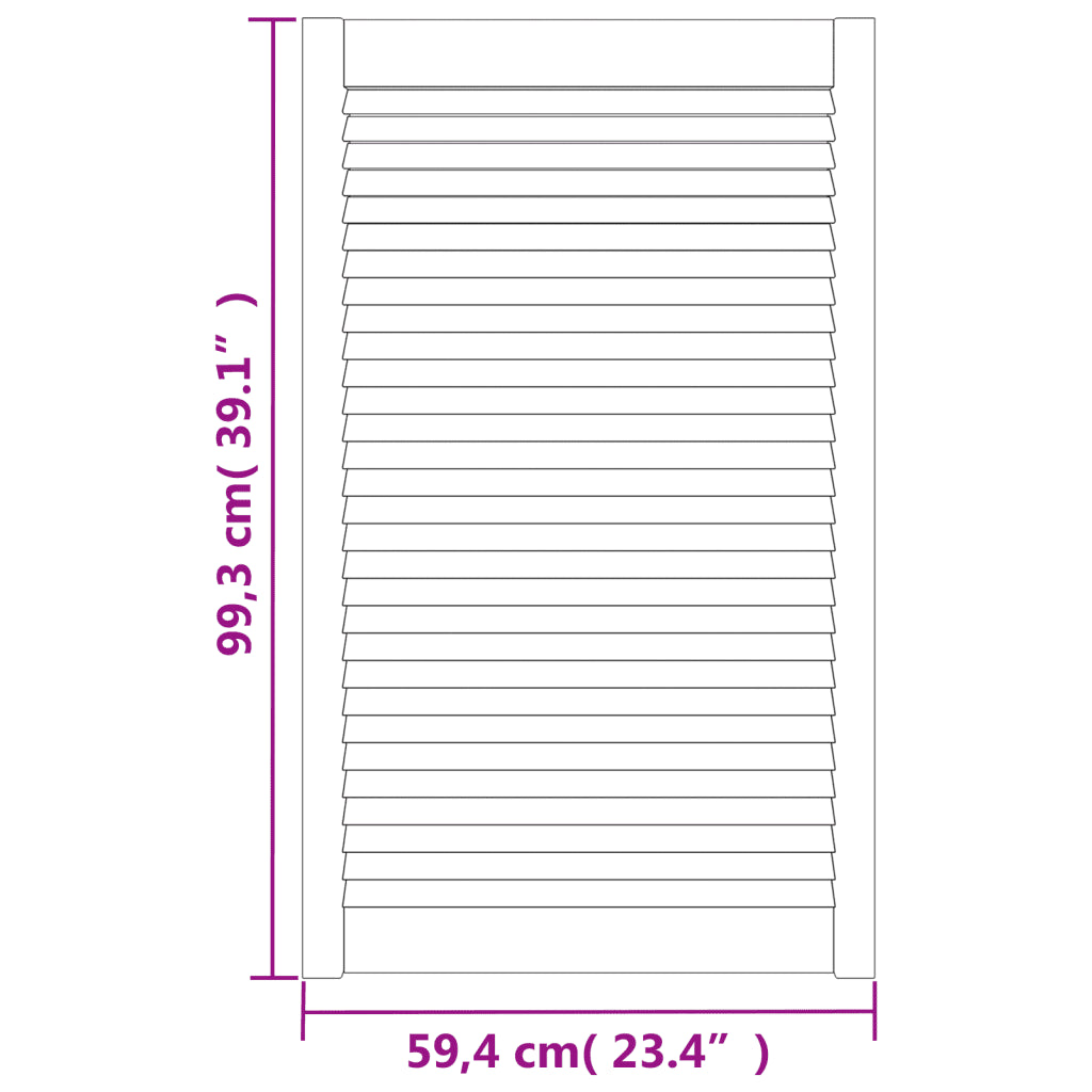Portas de armário 4 pcs com design de persiana pinho maciço