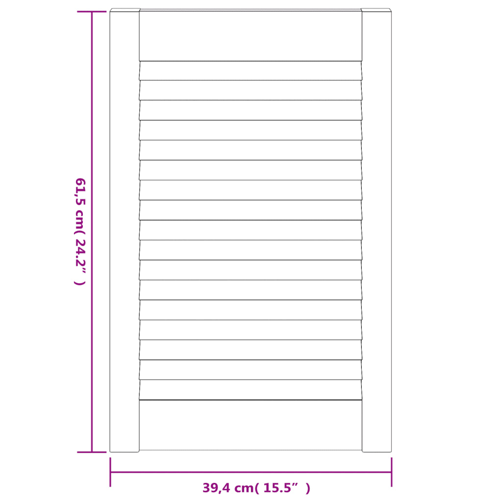 Portas de armário 2 pcs design de persiana pinho maciço