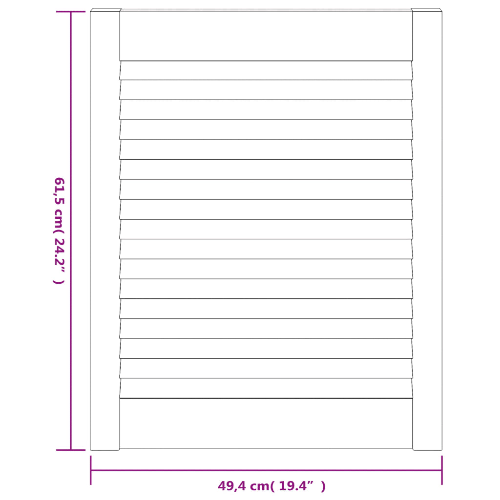 Portas de armário 2 pcs design de persiana pinho maciço